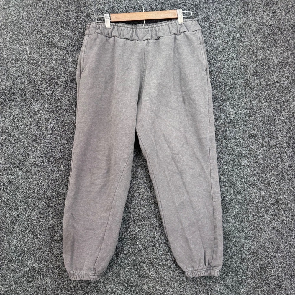 Pact Organic Cotton Sweatpants Gray Elastic Waist Joggers Large
